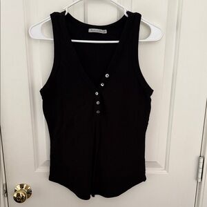 Michael Stars Black Button Tank‎ Top